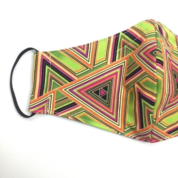 2/$15 - Green Mask, Geometric Face Mask Green Triangles Filti Filter - Picture 5 of 15